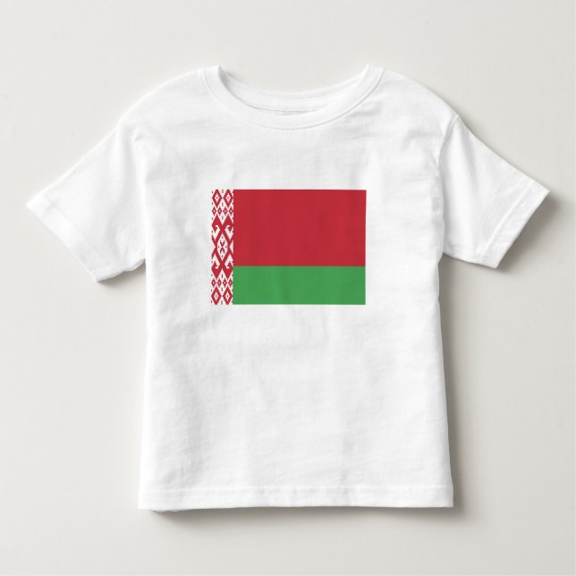 Camiseta Infantil Bandeira Bielorrussa Patriótica (Frente)