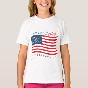 Camiseta Infantil Bandeira Clássica dos EUA
