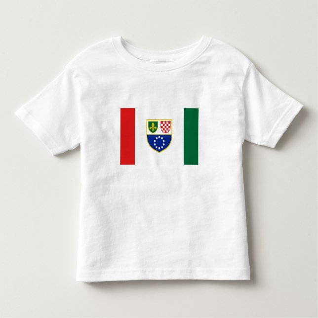 Camiseta Infantil Bandeira da Bósnia-Herzegovina (Frente)