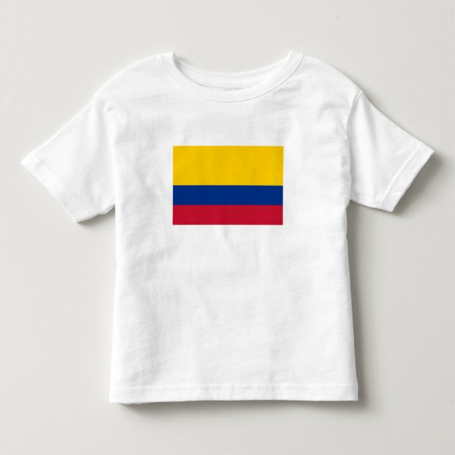 Camiseta Infantil Bandeira da Colômbia (Frente)