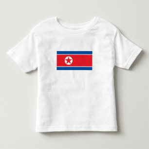 Camiseta Infantil Bandeira da Coreia do Norte
