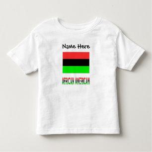 Camiseta Infantil Bandeira da Diáspora Afro-Americana Personalizada