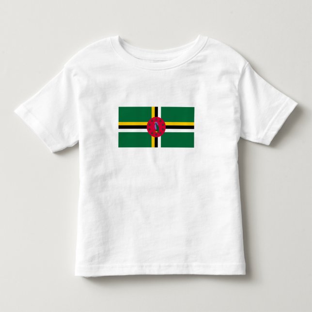 Camiseta Infantil Bandeira da Dominica (Frente)