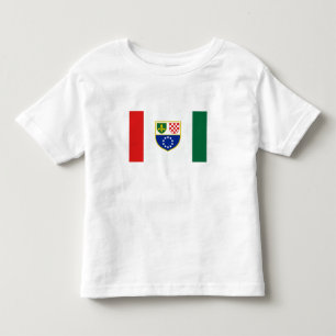 Camiseta Infantil Bandeira da Federação da Bósnia e Herzegovina