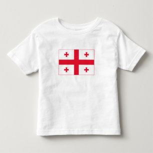 Camiseta Infantil Bandeira da Geórgia