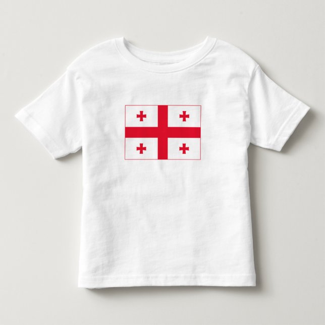 Camiseta Infantil Bandeira da Geórgia (Frente)