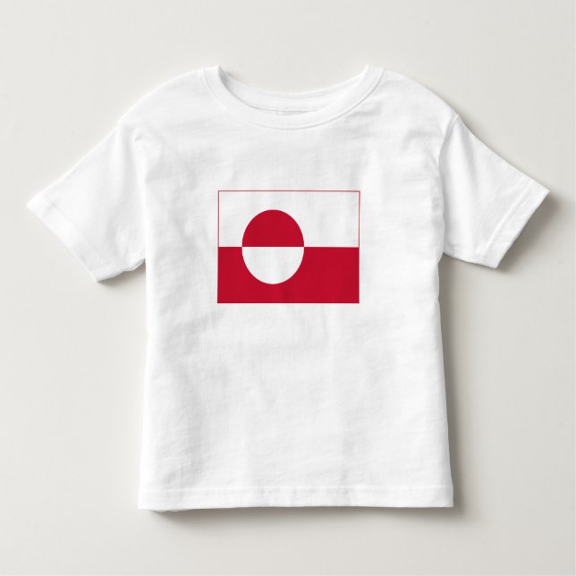 Camiseta Infantil Bandeira da Gronelândia (Frente)