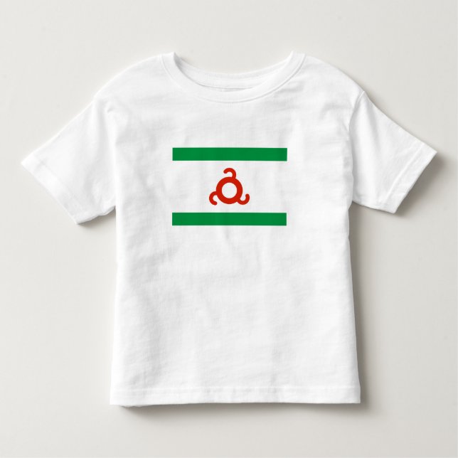 Camiseta Infantil Bandeira da Inguchétia (Frente)
