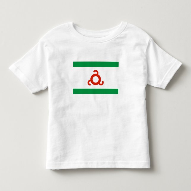 Camiseta Infantil Bandeira da Ingushetia (Frente)
