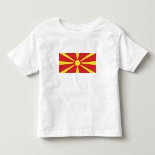 Camiseta Infantil Bandeira da Macedônia do Norte