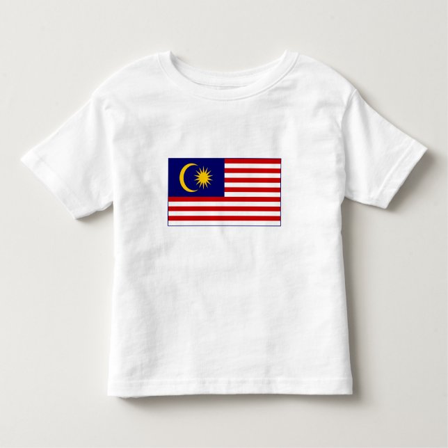 Camiseta Infantil Bandeira da Malásia (Frente)