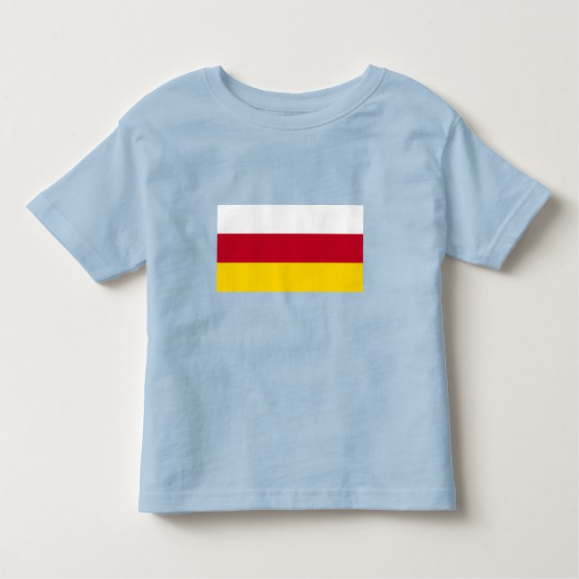 Camiseta Infantil Bandeira da Ossétia do Norte (Frente)