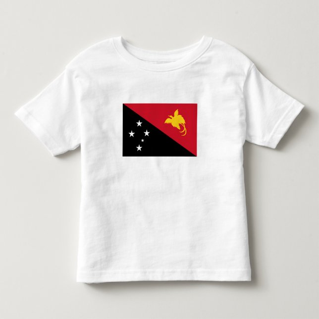 Camiseta Infantil Bandeira da Papua-Nova Guiné (Frente)