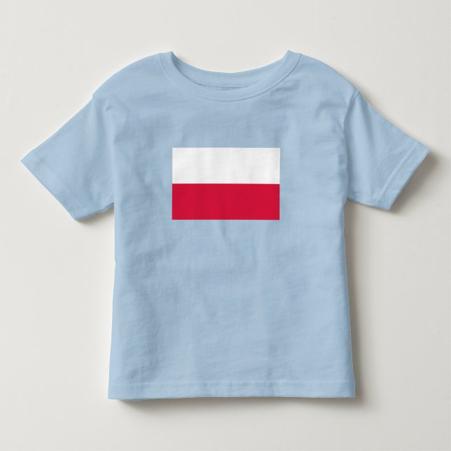 Camiseta Infantil Bandeira da Polônia (Frente)