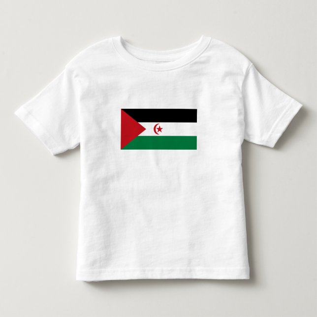 Camiseta Infantil Bandeira da República Árabe Saharaui Democrática (Frente)