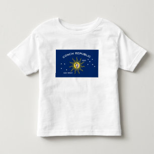Camiseta Infantil Bandeira da República Conch, Bandeira de Key West