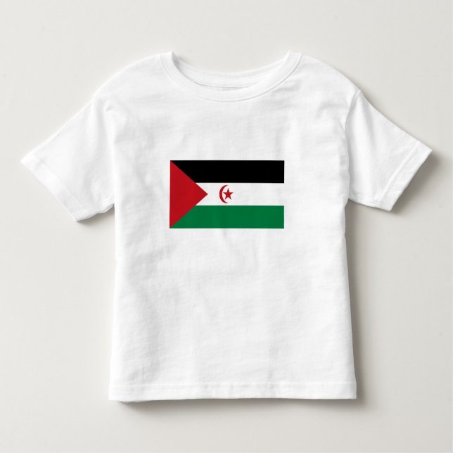 Camiseta Infantil Bandeira da República Democrática Árabe do Sara (Frente)
