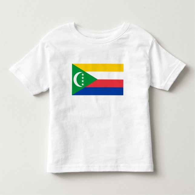 Camiseta Infantil Bandeira das Comores (Frente)