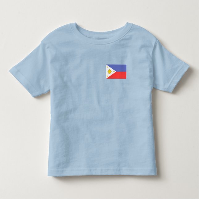 Camiseta Infantil Bandeira das Filipinas (Frente)