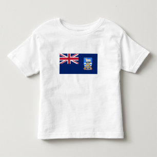 Camiseta Infantil Bandeira das Ilhas Malvinas