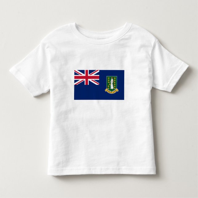 Camiseta Infantil Bandeira das Ilhas Virgens Britânicas (Frente)