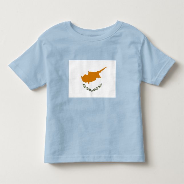 Camiseta Infantil Bandeira de Chipre (Frente)