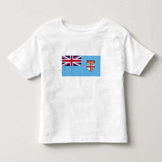 Camiseta Infantil Bandeira de Fiji (Frente)