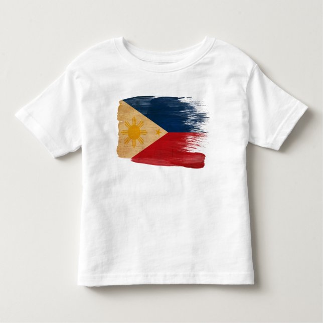 Camiseta Infantil Bandeira de Filipinas (Frente)