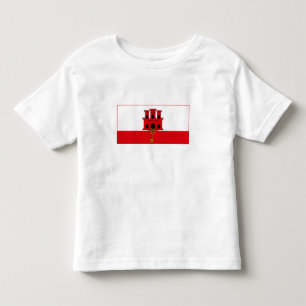 Camiseta Infantil Bandeira de Gibraltar