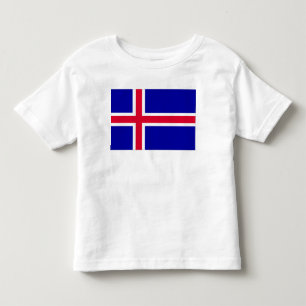 Camiseta Infantil Bandeira de Islândia