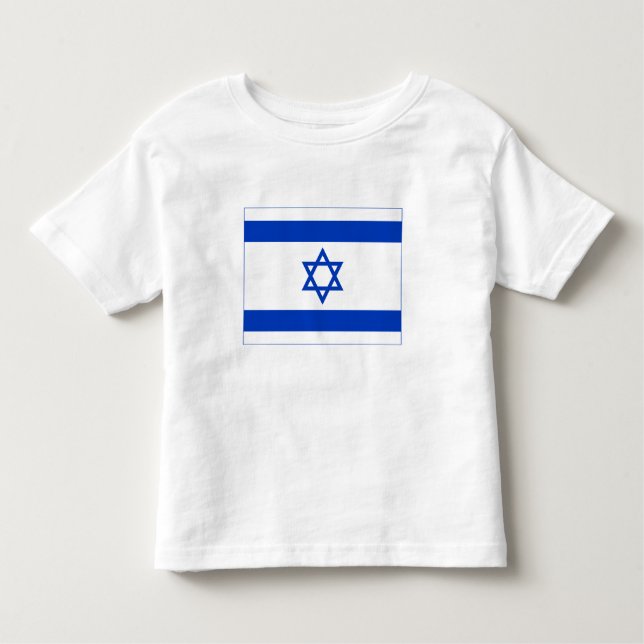 Camiseta Infantil Bandeira de Israel (Frente)