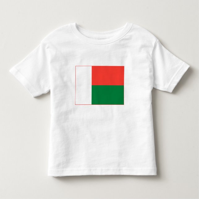 Camiseta Infantil Bandeira de Madagáscar (Frente)