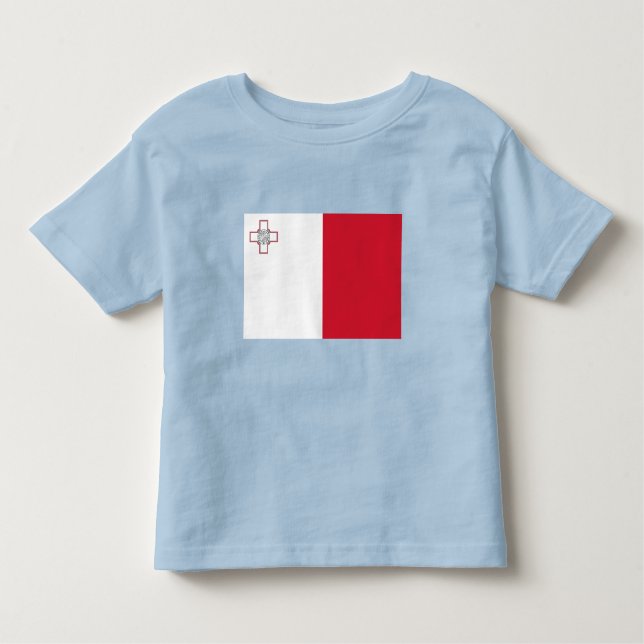 Camiseta Infantil Bandeira de Malta (Frente)
