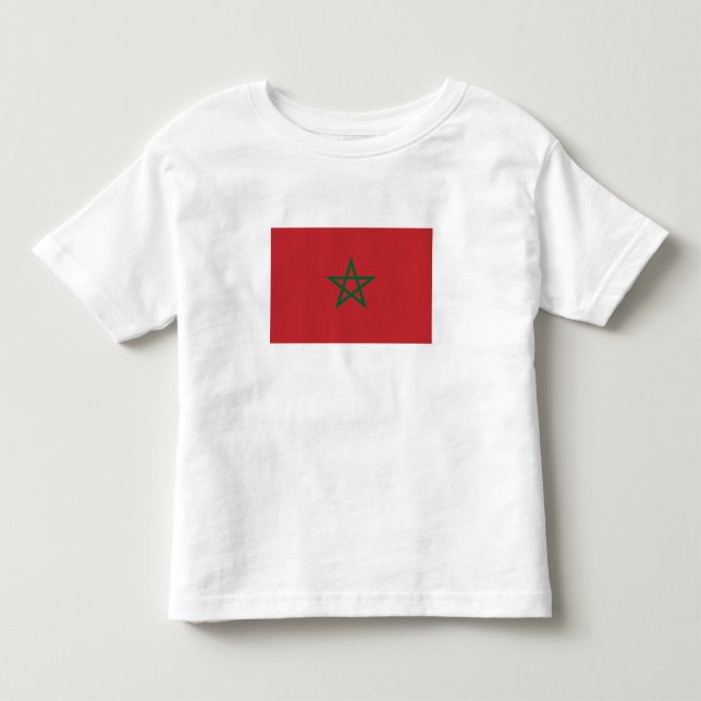Camiseta Infantil Bandeira de Marrocos (Frente)