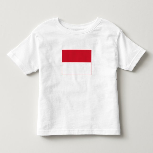 Camiseta Infantil Bandeira de Mônaco (Frente)