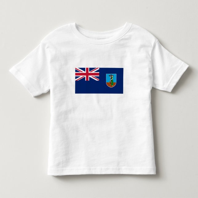 Camiseta Infantil Bandeira de Montserrat (Frente)