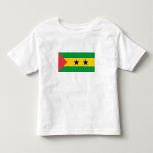 Camiseta Infantil Bandeira de São Tomé e Príncipe