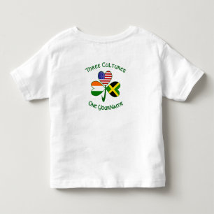 Camiseta Infantil Bandeira de Shamrock jamaicano-americano personali