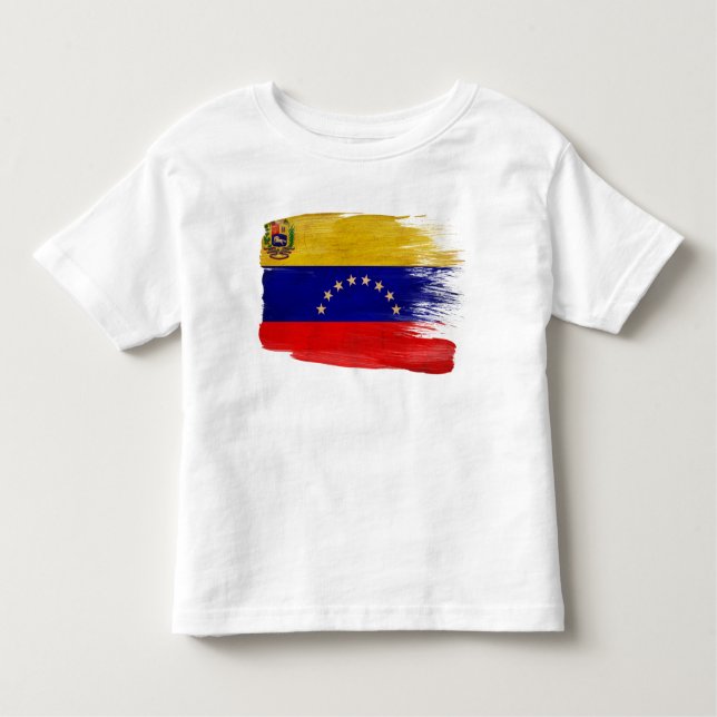 Camiseta Infantil Bandeira de Venezuela (Frente)