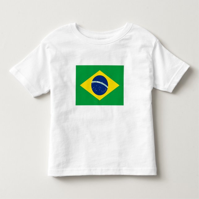 Camiseta Infantil Bandeira do Brasil Patriótico (Frente)
