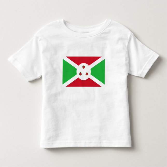 Camiseta Infantil Bandeira do Burundi Patriótico (Frente)