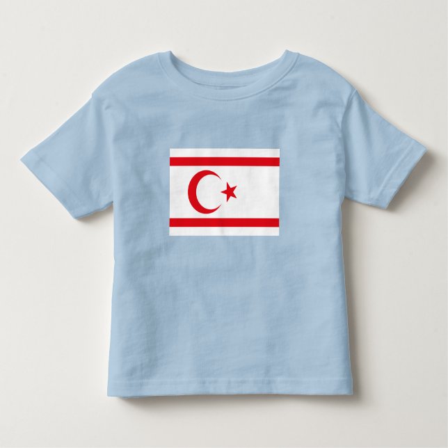 Camiseta Infantil Bandeira do Chipre norte (Frente)