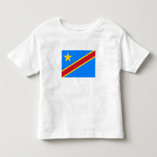 Camiseta Infantil Bandeira do Congo Quinxassa