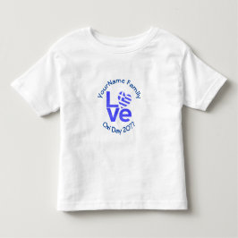 Camiseta Infantil Bandeira do Coração da Grécia Azul AMOR Personaliz