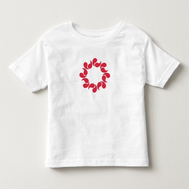 Camiseta Infantil Bandeira do Distrito de Saitama, Japão (Frente)