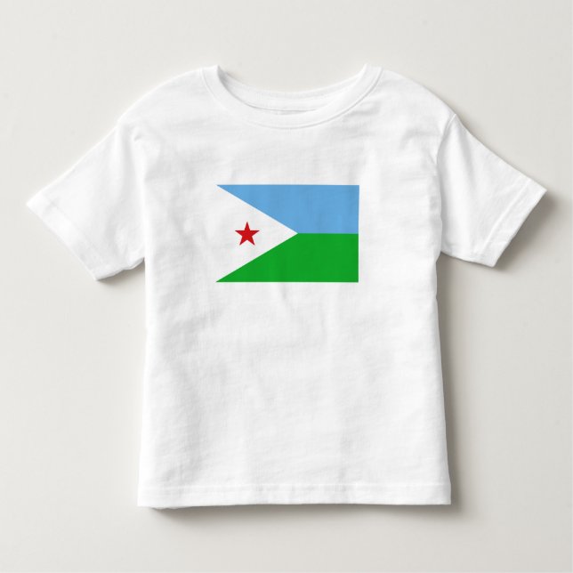 Camiseta Infantil Bandeira do Djibuti (Frente)