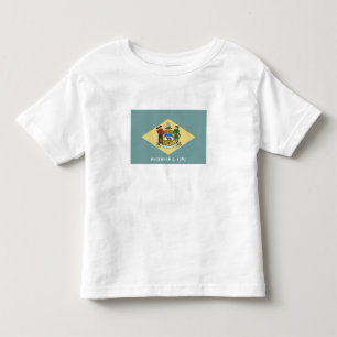 Camiseta Infantil Bandeira do Estado de Delaware