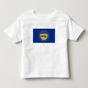 Camiseta Infantil Bandeira do Estado de Nebraska
