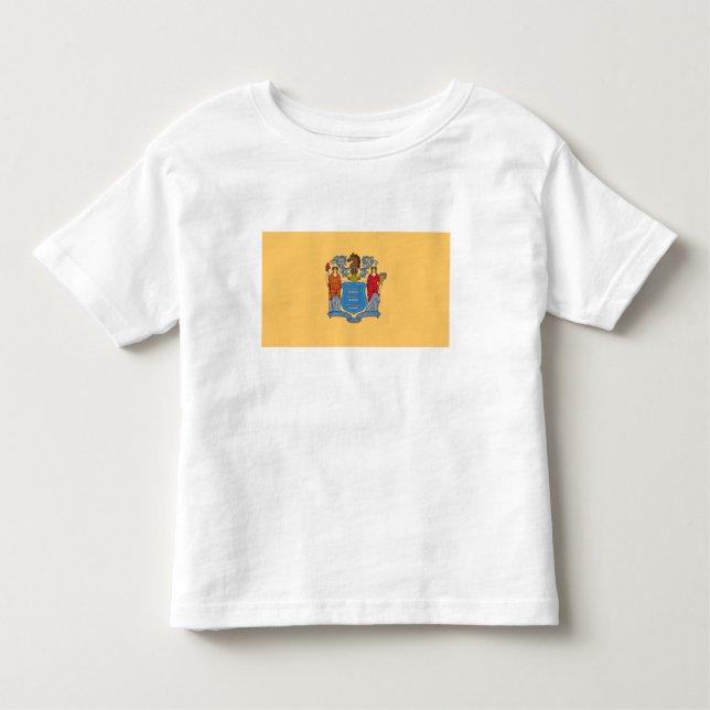 Camiseta Infantil Bandeira do Estado de Nova Jersey (Frente)
