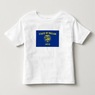 Camiseta Infantil Bandeira do Estado de Oregon
